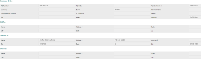 PO vendor mismatch 2