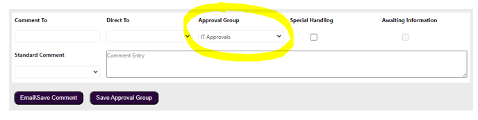 Reset approval group 1