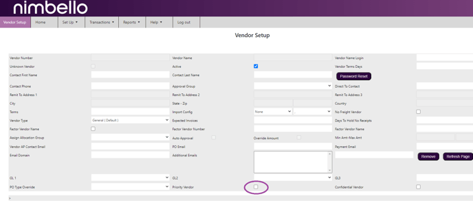 Vendor Setup 2