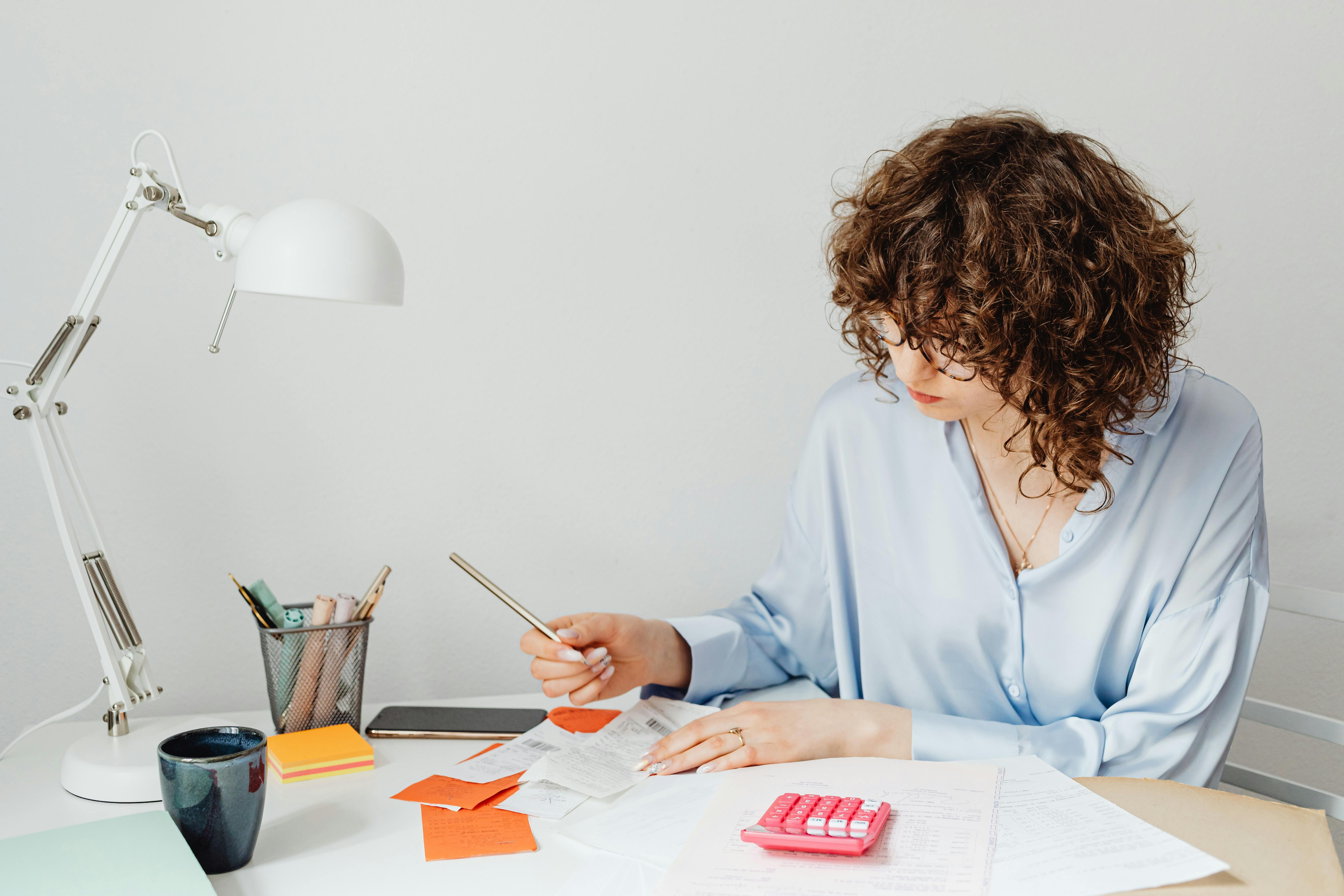 woman processing paperwork